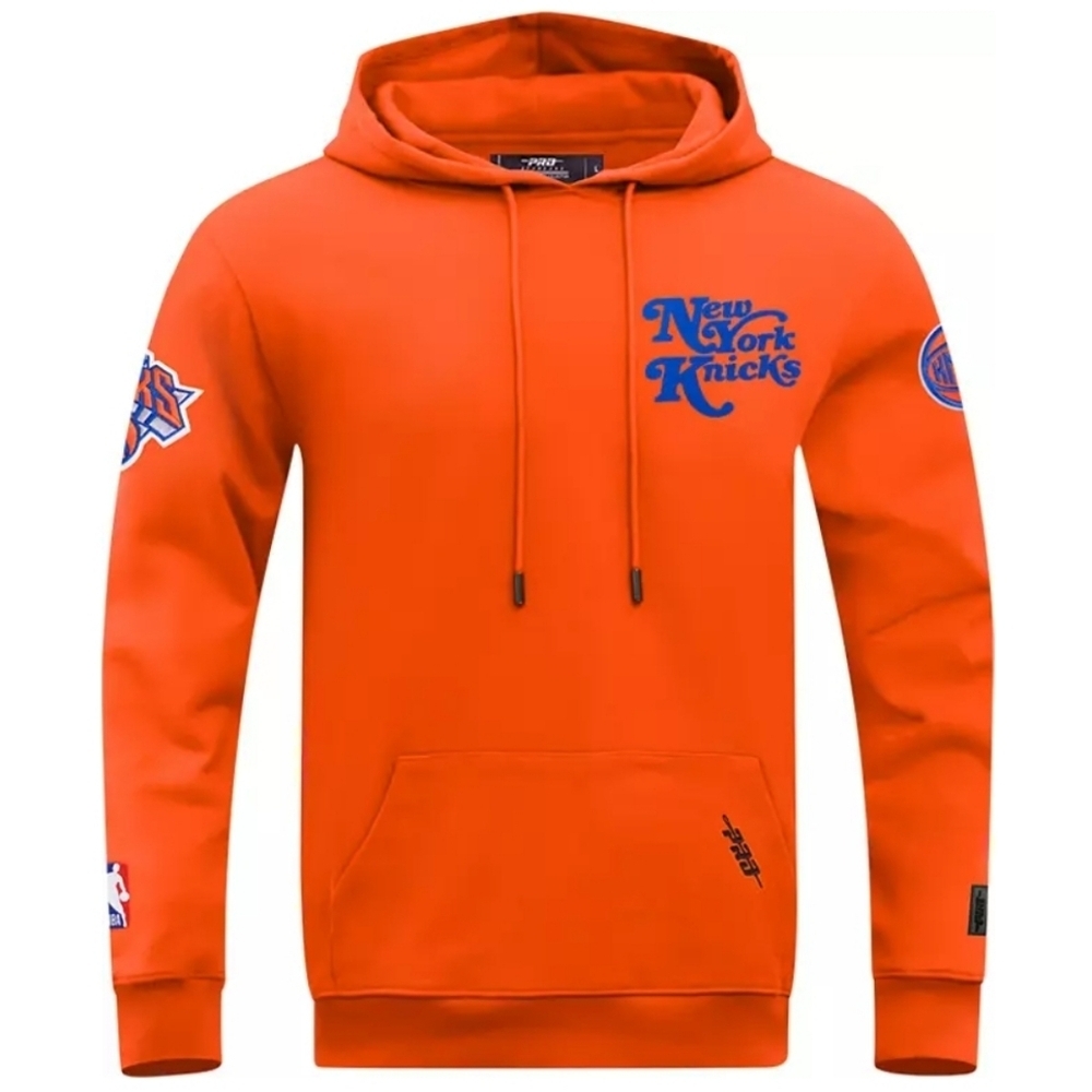 Pro Standard Men's New York Knicks Orange Souvenir Fleece Pullover Hoodie